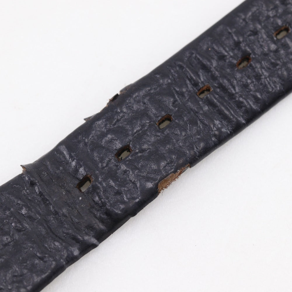 Christian Dior Bakira Watch 47.153-4 Gold Plated x Leather Strap Quartz Analog Black Dial Women's — Good