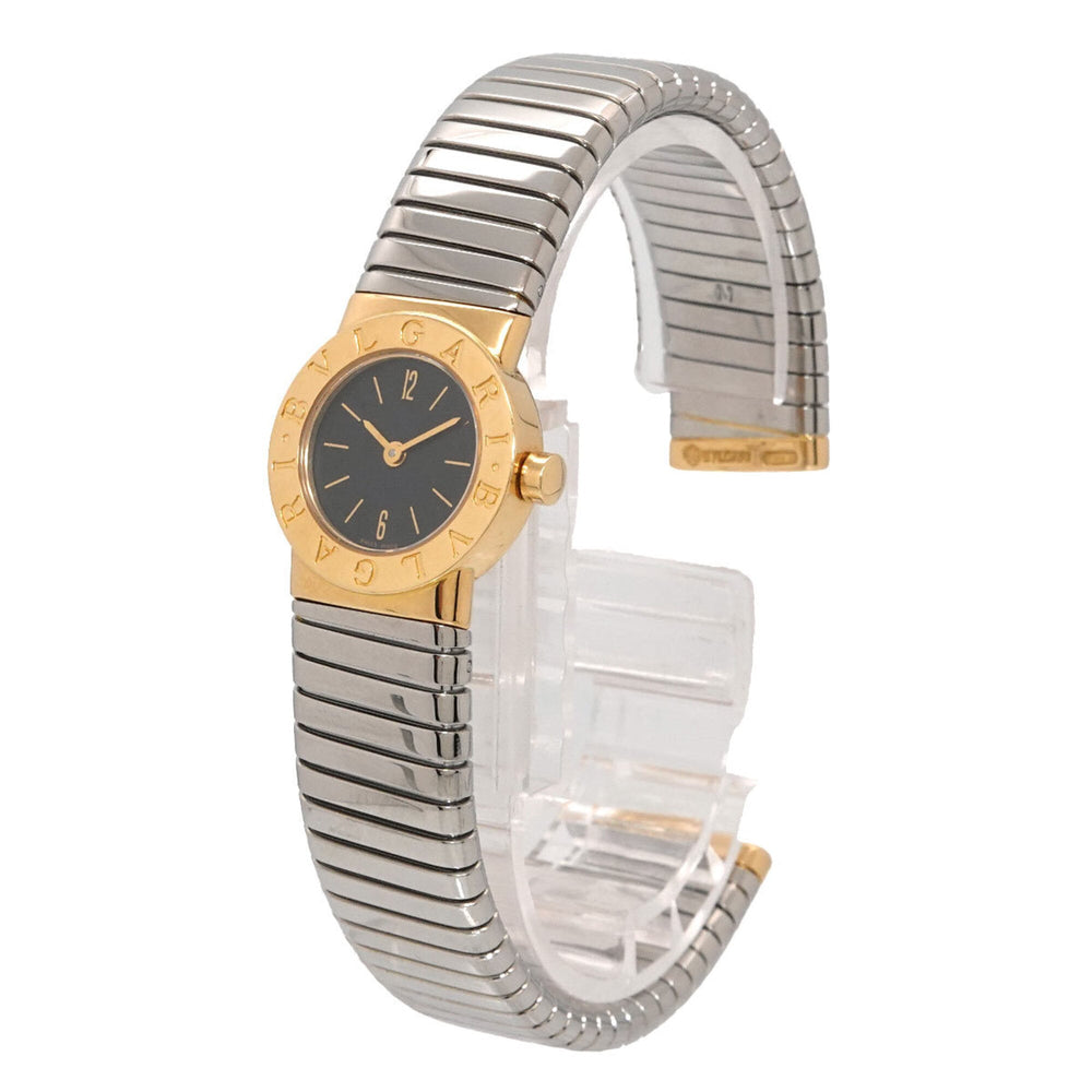 Bulgari Tubogas Combination BB192T Women's Watch Black 18KYG Yellow Gold Quartz — Very Good