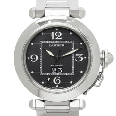 Cartier Pasha C Big Date Watch W31053M7 Automatic (with manual winding) Black Dial Stainless Steel Ladies CARTIER — Good