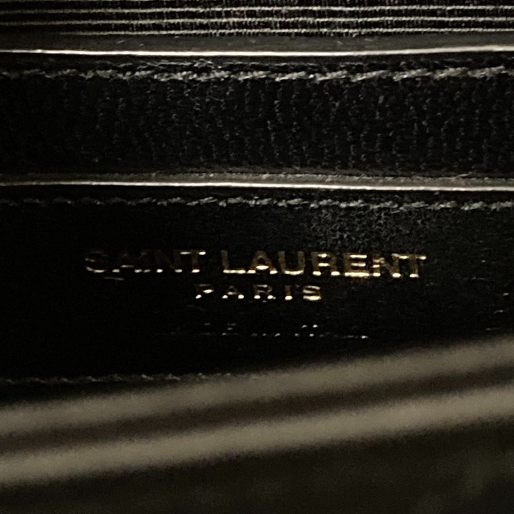 Yves Saint Laurent SAINT LAURENT PARIS BO MONOGRAMME Cassandra V-Stitch Chain Shoulder Bag in Black for Women — Like New
