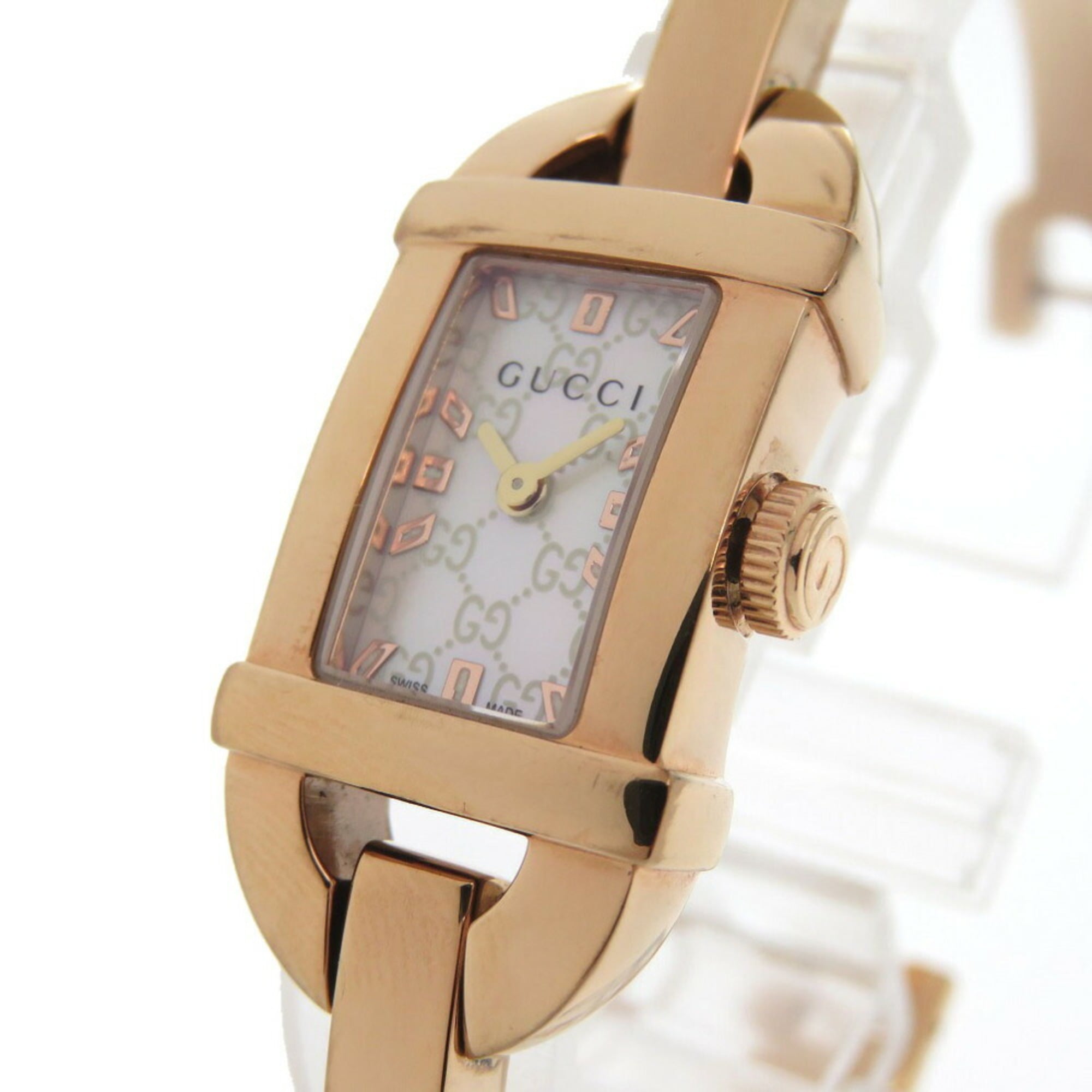 Gucci 6800L Pink Gold Shell Dial Stainless Steel White Quartz Watch 1683GUCCI — Good