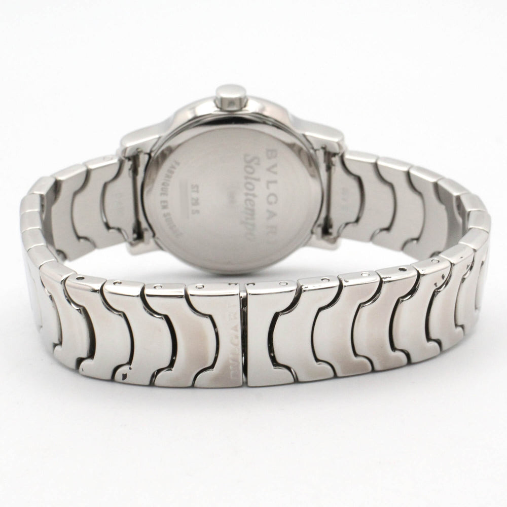 Bulgari BVLGARI Solo Tempo Watch, Stainless Steel, Women's, Black, ST29S — Very Good