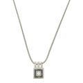 BURBERRY Nova Check Silver Necklace VINATGE Square Zirconia Women's Mikunigaoka Store ITKZB654Z0DS RM0105V