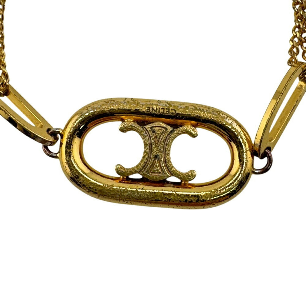 CELINE Triomphe Bracelet Gold Women's