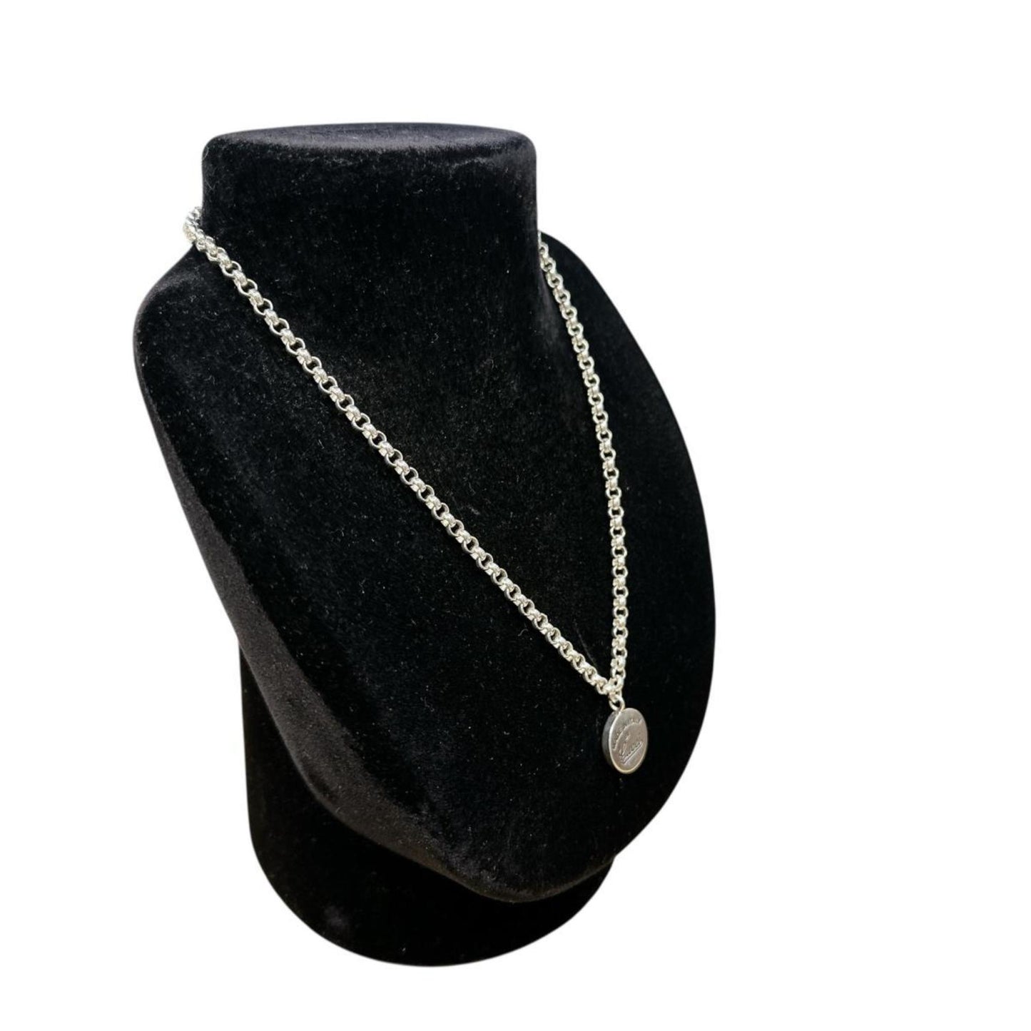 Gucci GUCCI necklace, round coin SV925 silver
