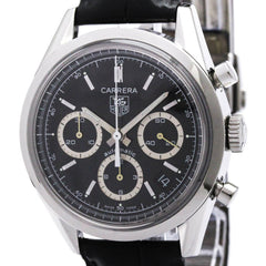 TAG HEUER Carrera Chronograph Steel Automatic Watch CV2113 Polished — Very Good