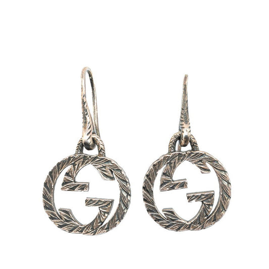 Gucci Interlocking G Arabesque Earrings in 925 Sterling Silver for Women