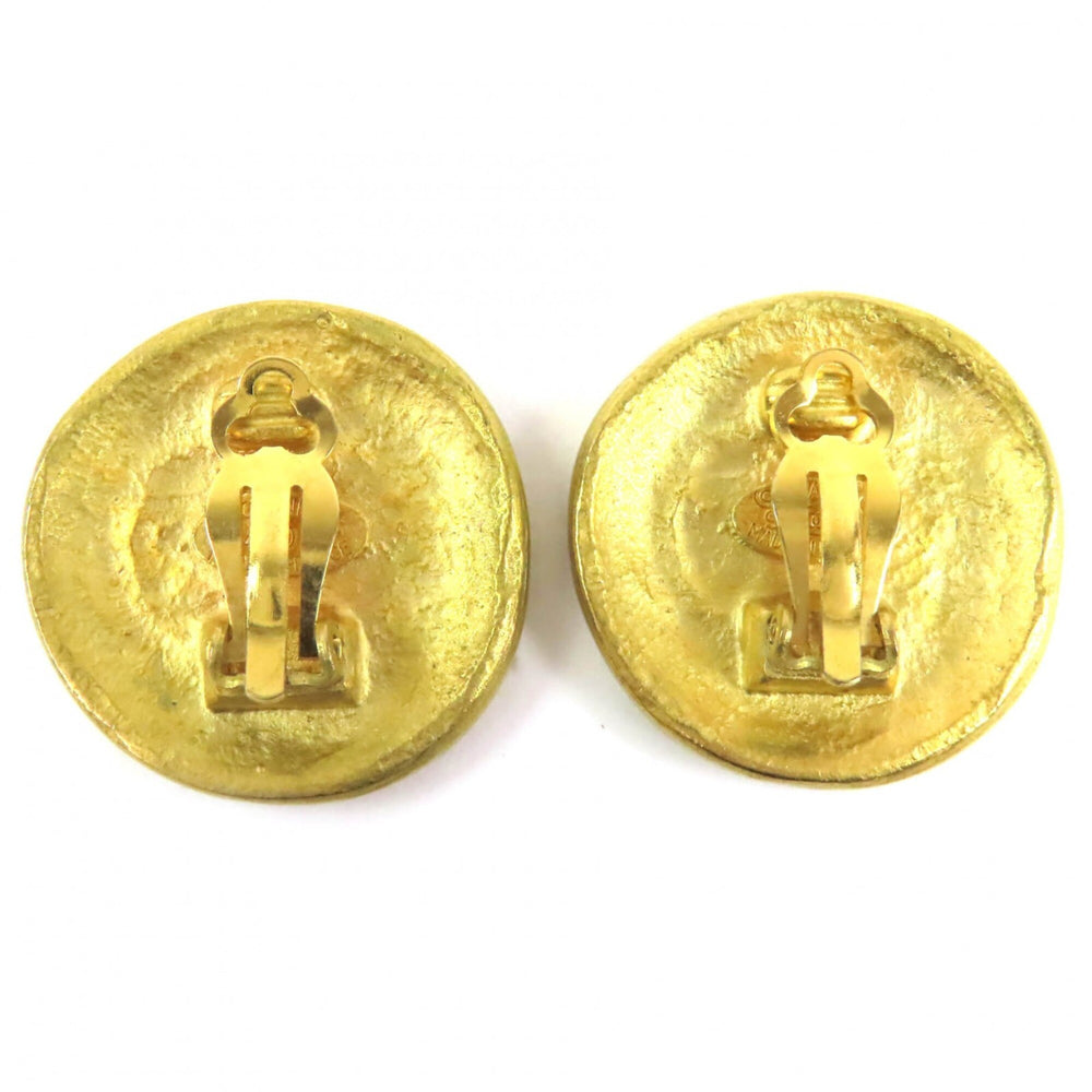 CHANEL Vintage 1994 94P Coco Mark Round Earrings (Pair) Gold Made in France Women's — Like New