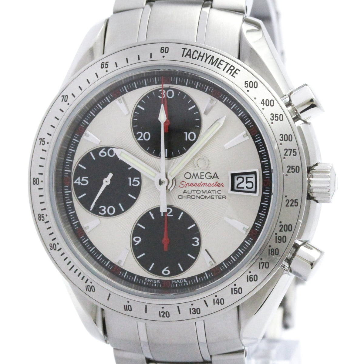 OMEGA Speedmaster Date Steel Automatic Mens Watch 3211.31 Polished — Very Good