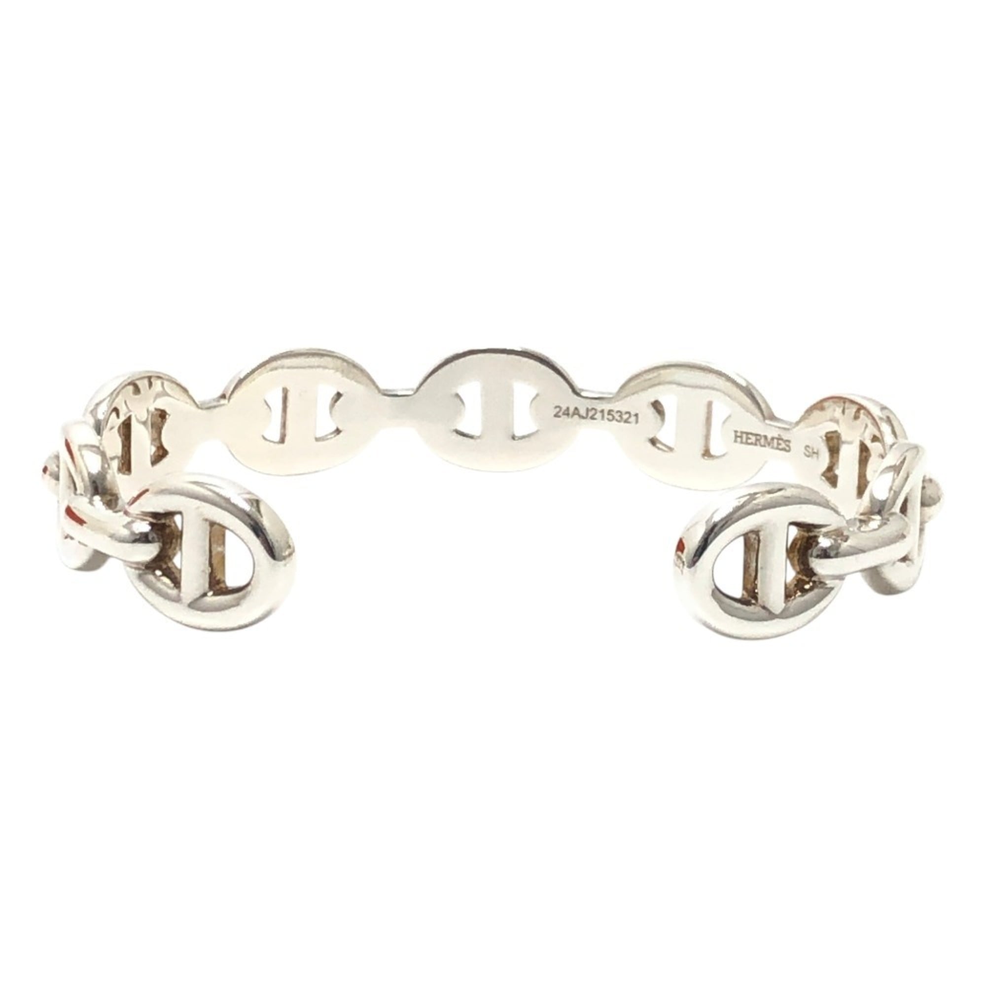 HERMES Chaine d'Ancre Enchainée SH size accessory bangle SV925 women's silver like new — Like New