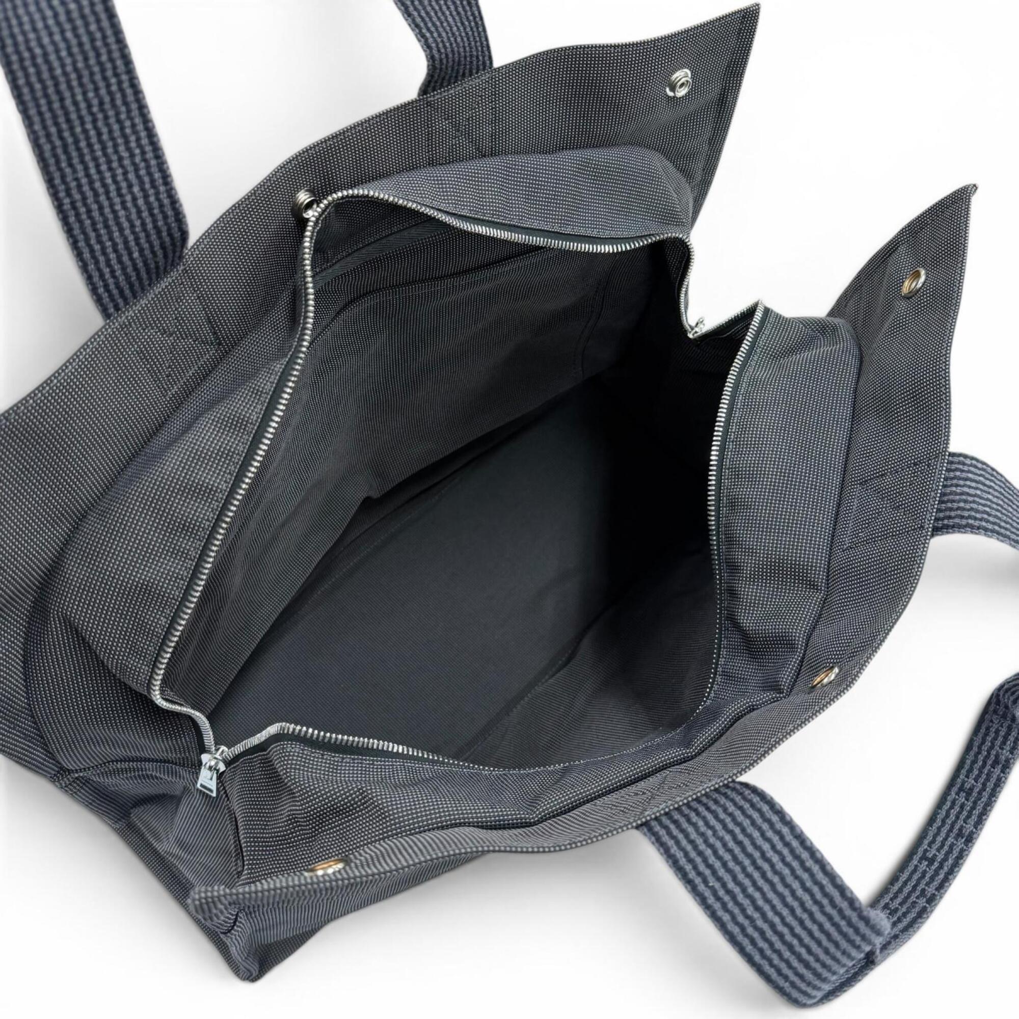 HERMES Hermes Herline Tote GM Silver Hardware Sellier Button Handbag Bag Gray Made in France Men's — Like New