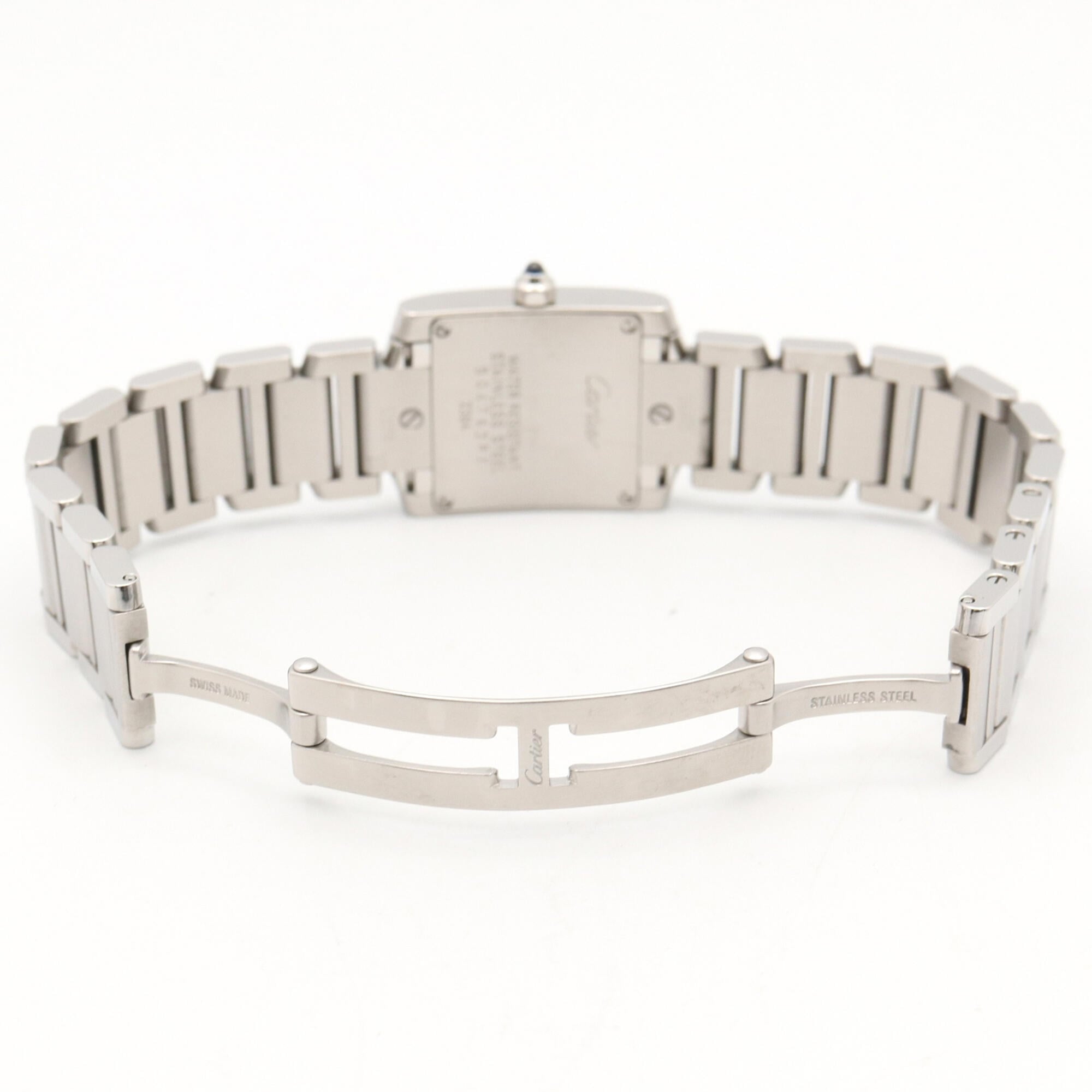 Cartier Tank Française SM Watch, Stainless Steel, Ladies, Silver Tone, W51008Q3 — Very Good
