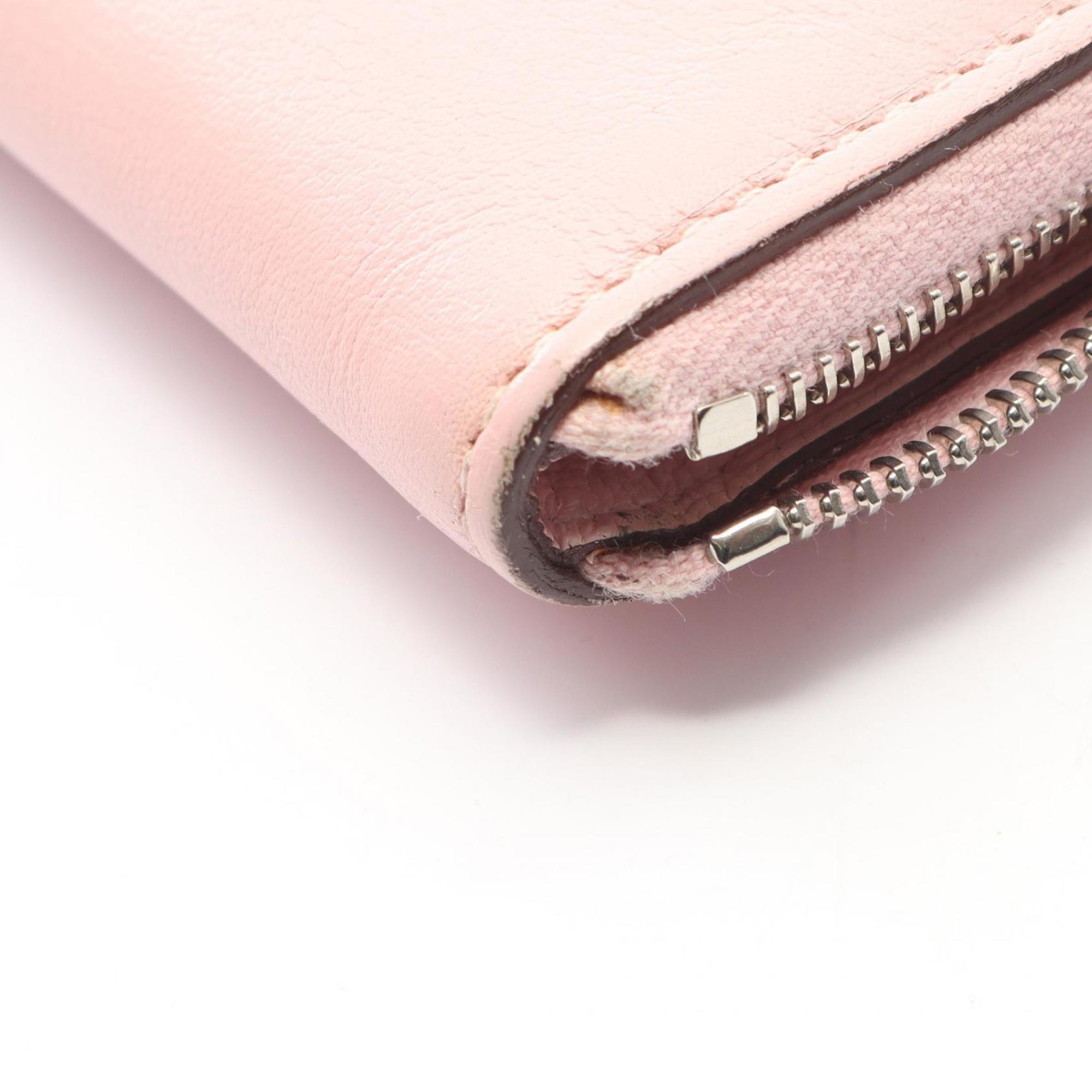 Hermes Hermès Azap Long Round Wallet, Leather, Sikkim, Women's, Pink