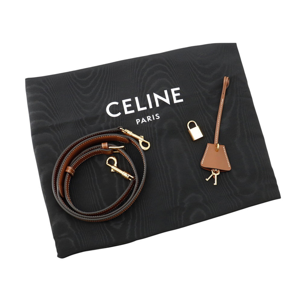 Celine Boston bag, leopard print, Triomphe leather, CELINE 2-way shoulder handbag — Like New