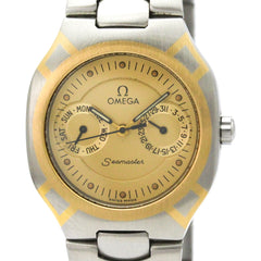 OMEGA Seamaster Polaris Day Date 18K Gold Steel Watch 396.1022 Polished — Very Good