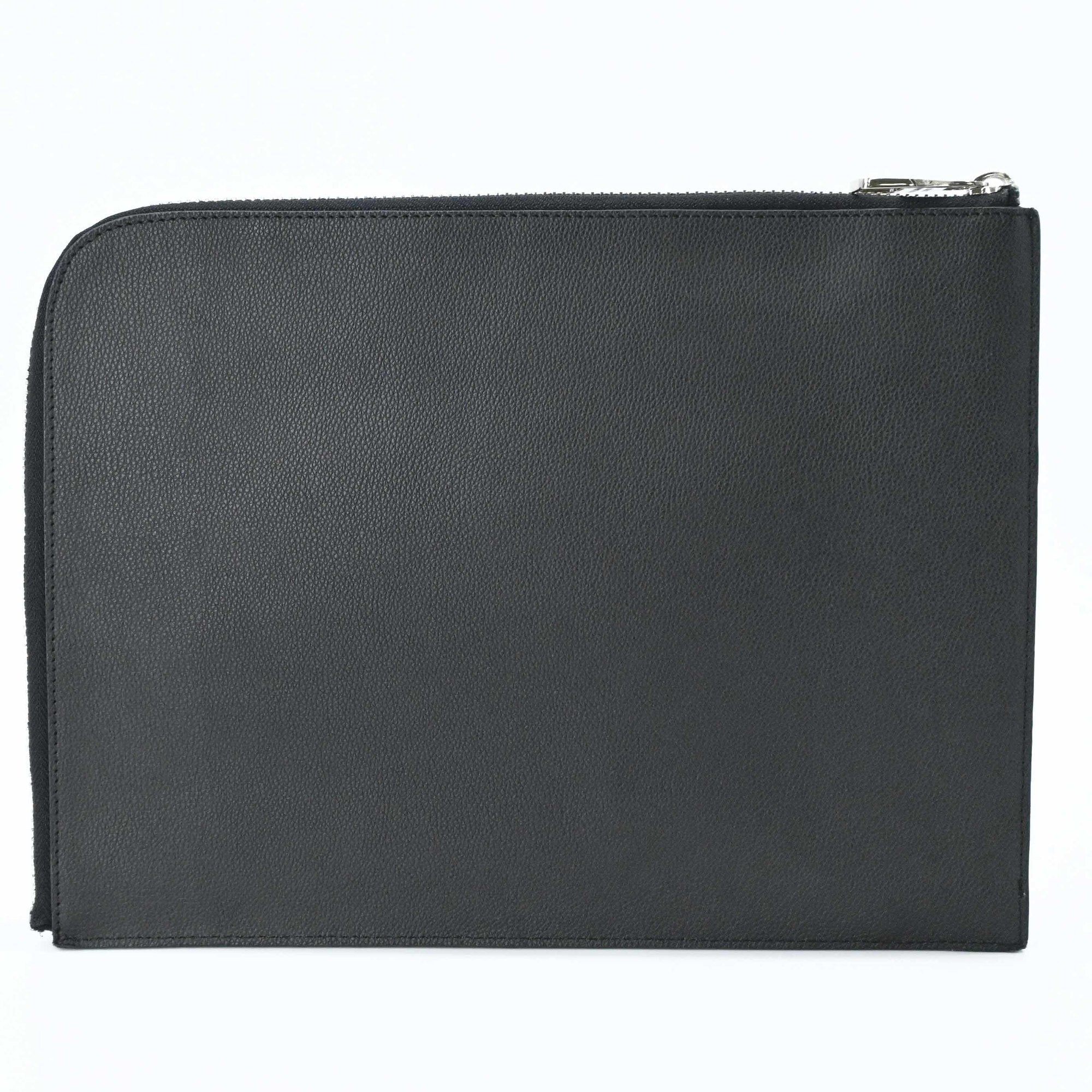 LOUIS VUITTON Pochette Jour GM Taurillon Leather Clutch Bag LV Black M67747 — Like New