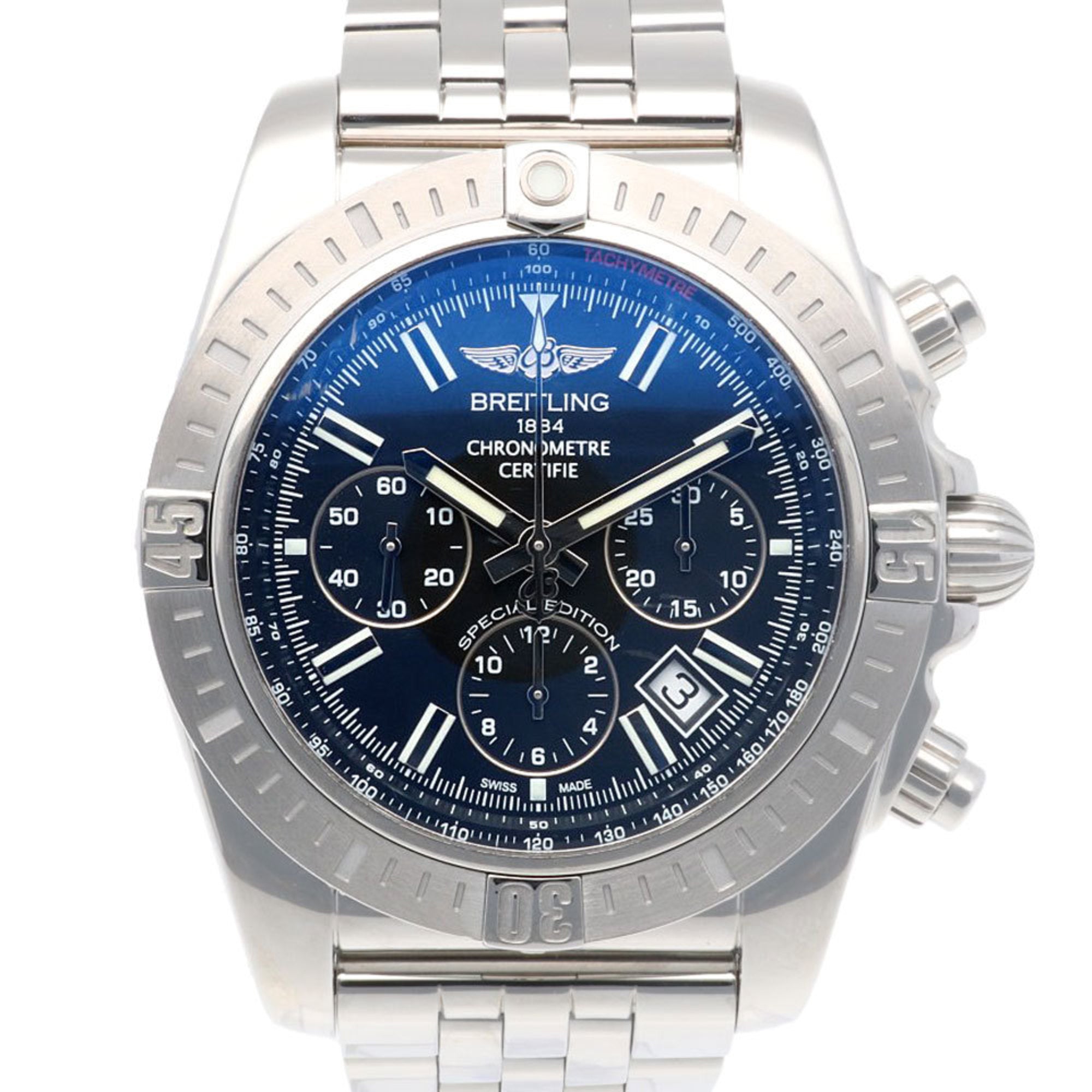 Breitling Chronomat Watch, Stainless Steel, AB0115, Automatic, Men's, Japan Exclusive, Overhauled — Good