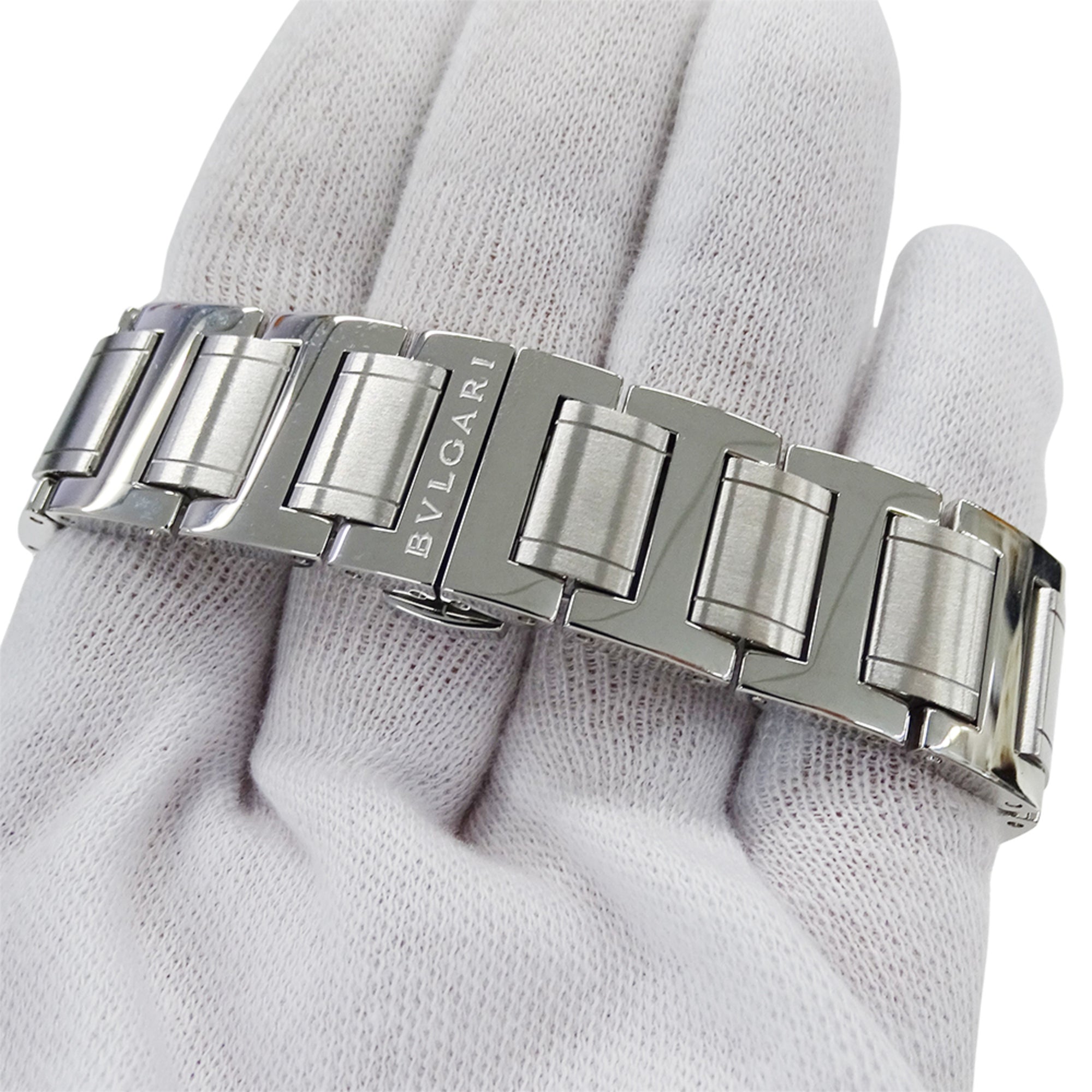 Bulgari BVLGARI Men's Watch, Brand: Chronograph Automatic AT Stainless Steel SS BB41SCH Silver Black — Good