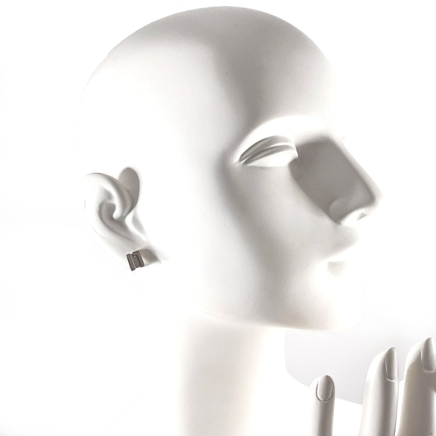 GUCCI G earrings in 925 silver, unisex