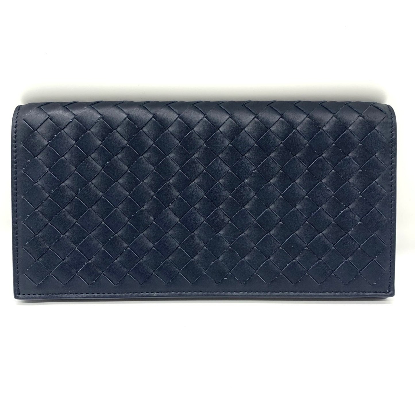 Bottega Veneta Intrecciato Wallet, Navy