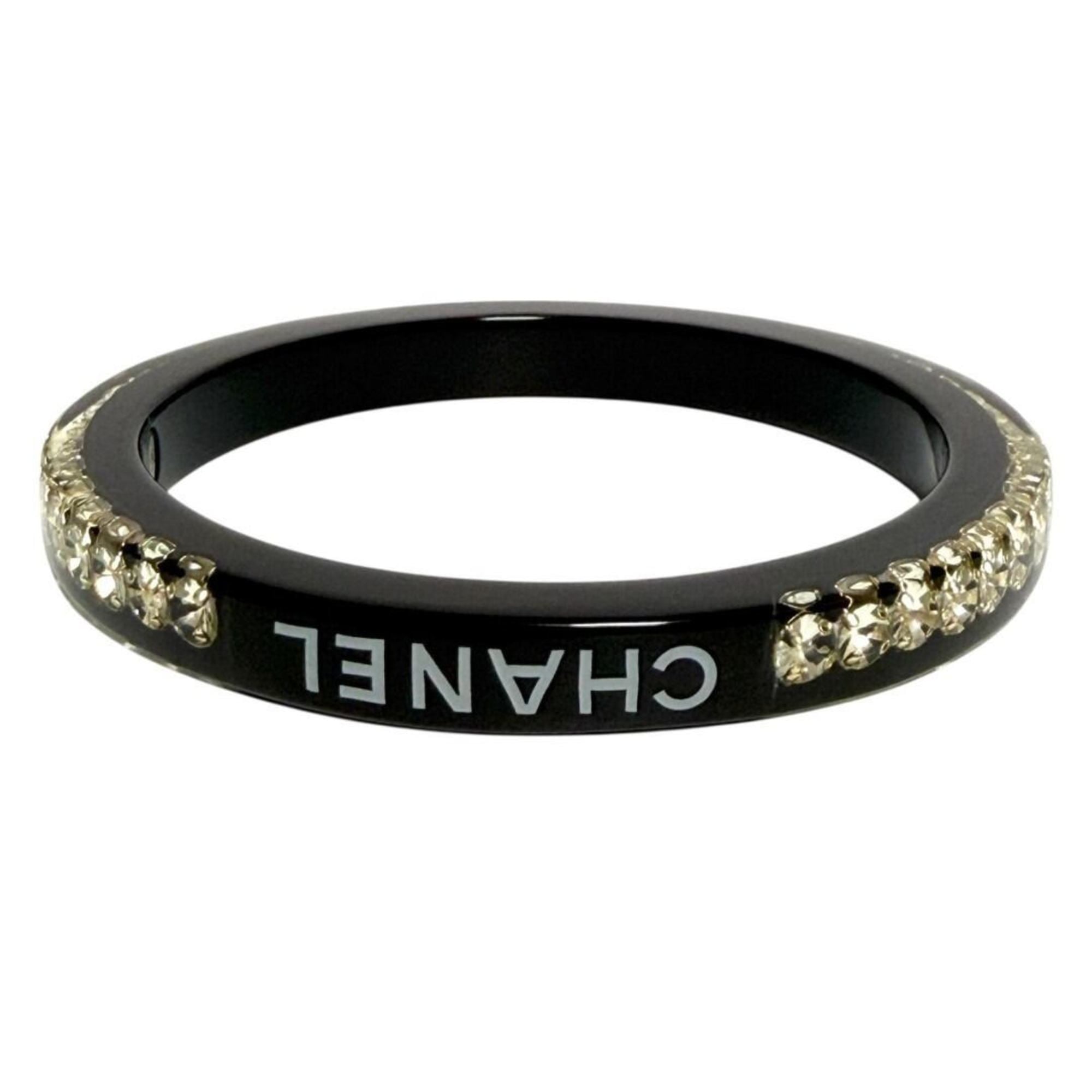 Chanel Women's Beaded Bangle Bracelet, Circle, 2005, Black