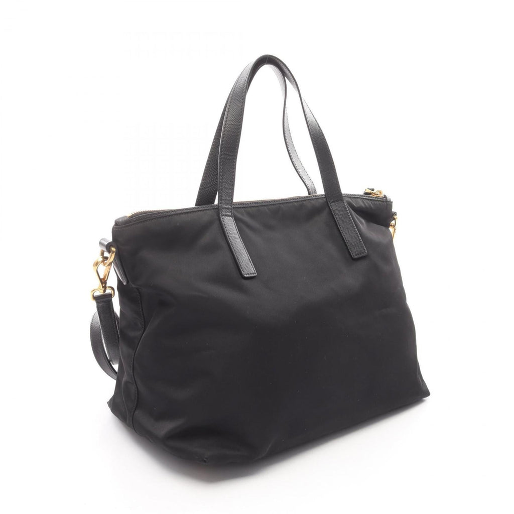 Prada tote bag in nylon and Saffiano leather black multicolor.