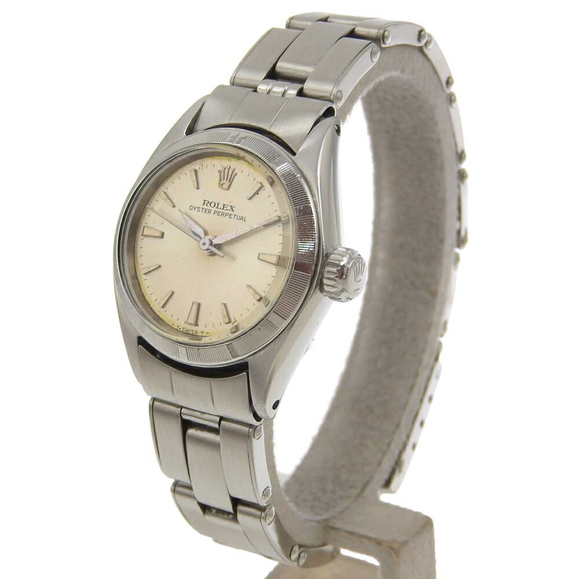 Rolex ROLEX Oyster Perpetual Watch Thunderbird Bezel 6623 Stainless Steel 1965 Automatic Silver Dial perpetual Ladies — Good