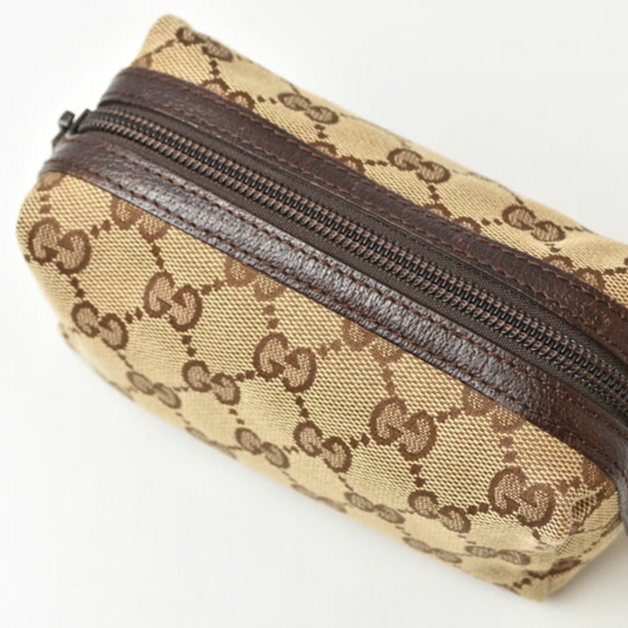 Gucci pouch, GUCCI GG canvas / brown beige, 29596 — Like New