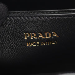 Prada Soft Grain Vite Buckle Tote Bag, Leather, Women's, Black, 1BA434 — New - Store Return
