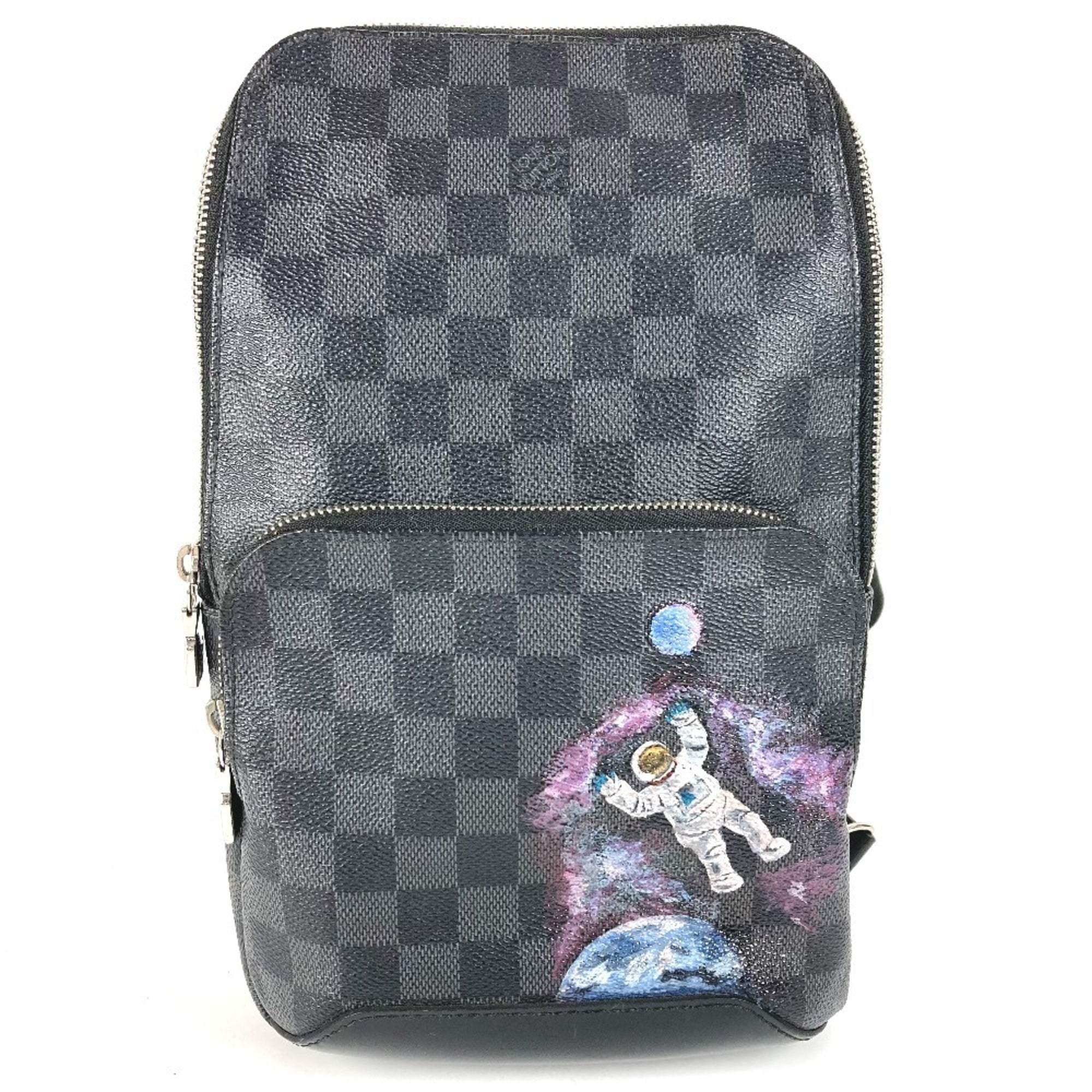 LOUIS VUITTON N41719 Damier Graphite Avenue Sling Bag, Shoulder Body Canvas, Men's, Black