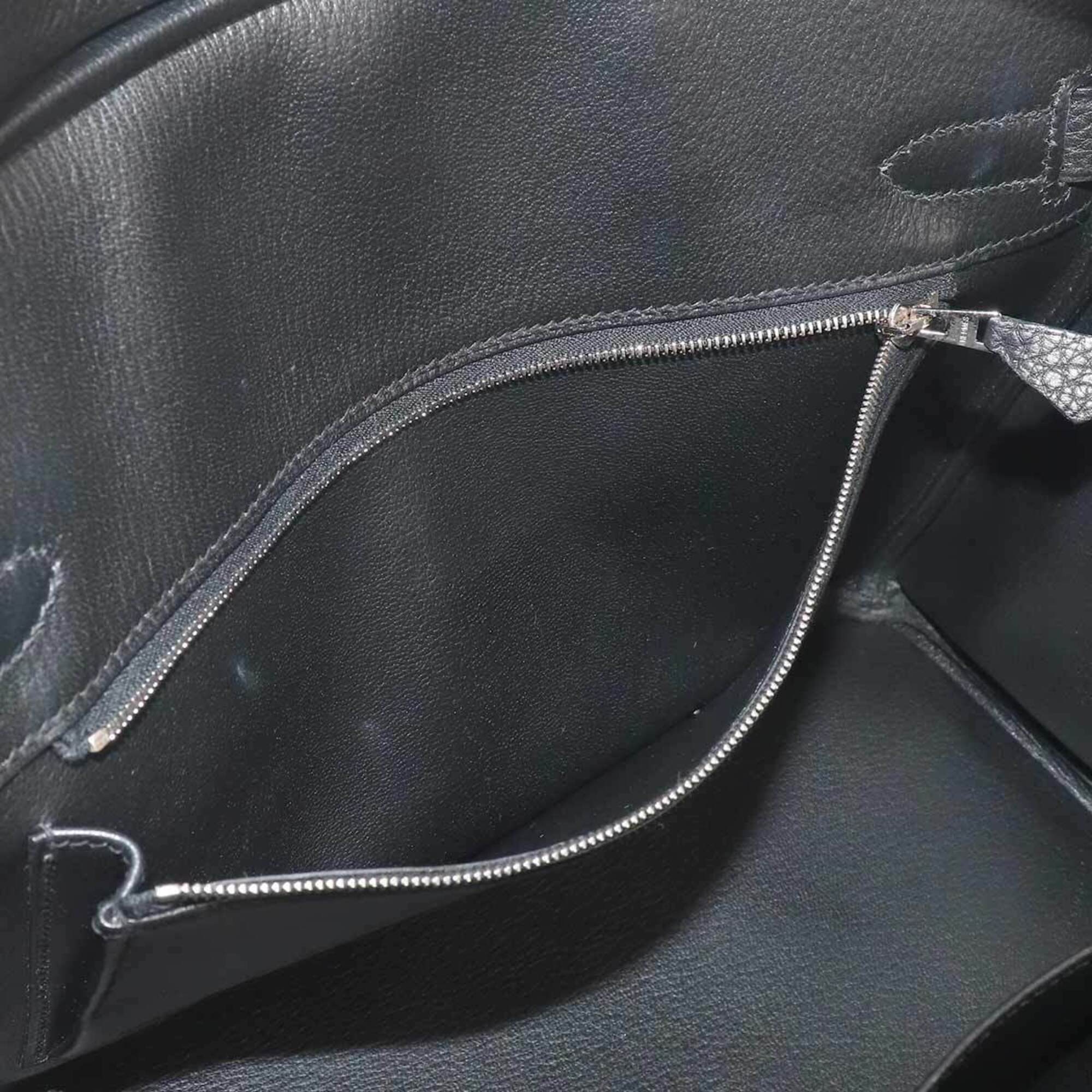 Hermes Birkin 30 Togo Black Handbag □P Stamp Silver Hardware — Like New