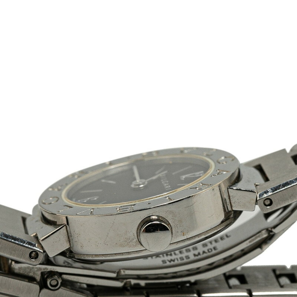 BVLGARI Watch BB23SS Quartz Black Dial Stainless Steel Women's — Good