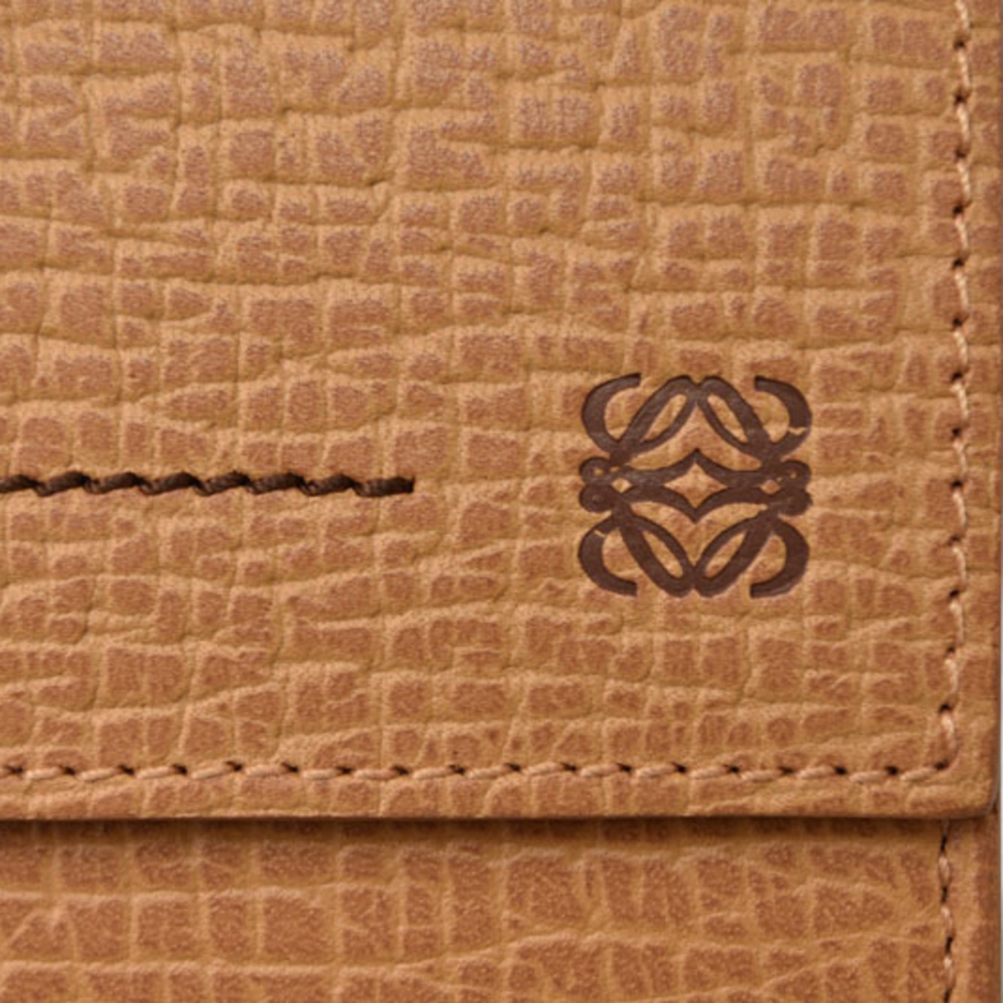 LOEWE Anagram Trifold Wallet in Caramel