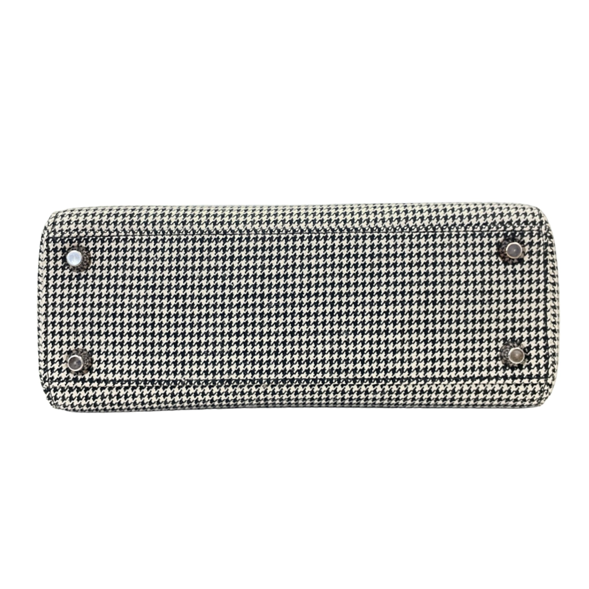 Christian Dior Lady Mini Houndstooth Shoulder Bag MA-0969 Gray Women's — Like New