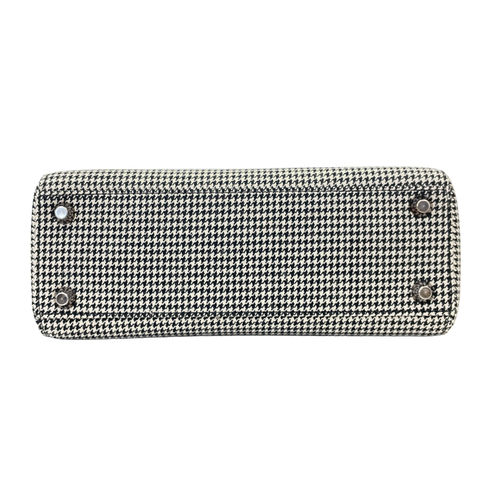 Christian Dior Lady Mini Houndstooth Shoulder Bag MA-0969 Gray Women's — Like New