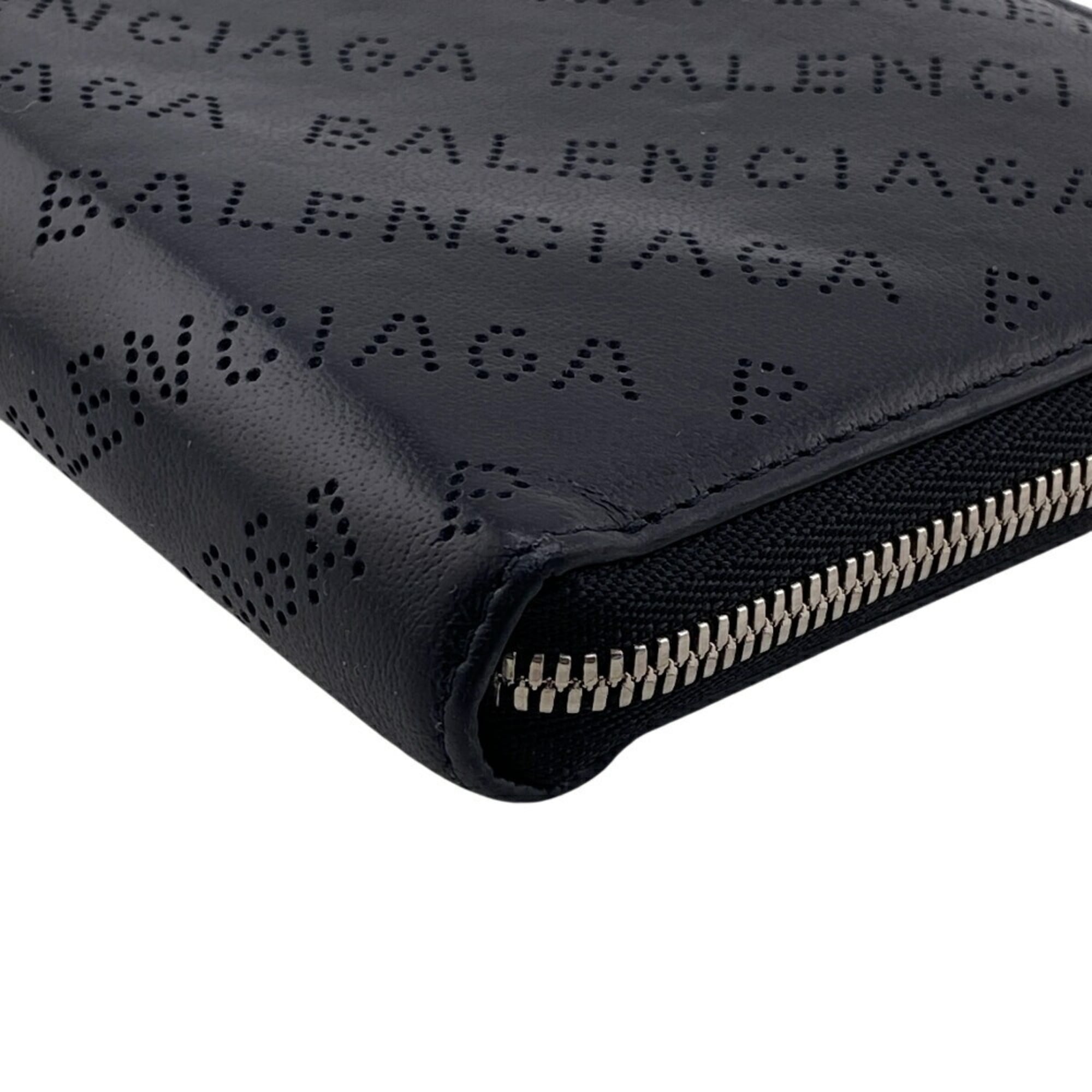 BALENCIAGA Everyday Round Zip Wallet (594317) - Men's, Black