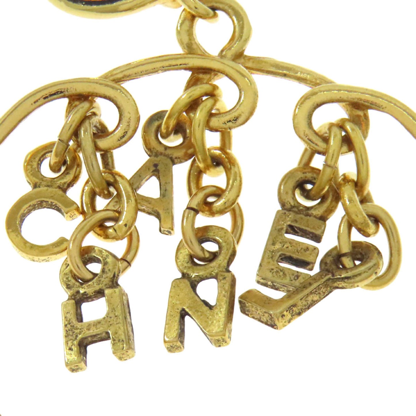 Chanel logo hoop earrings in metal for women