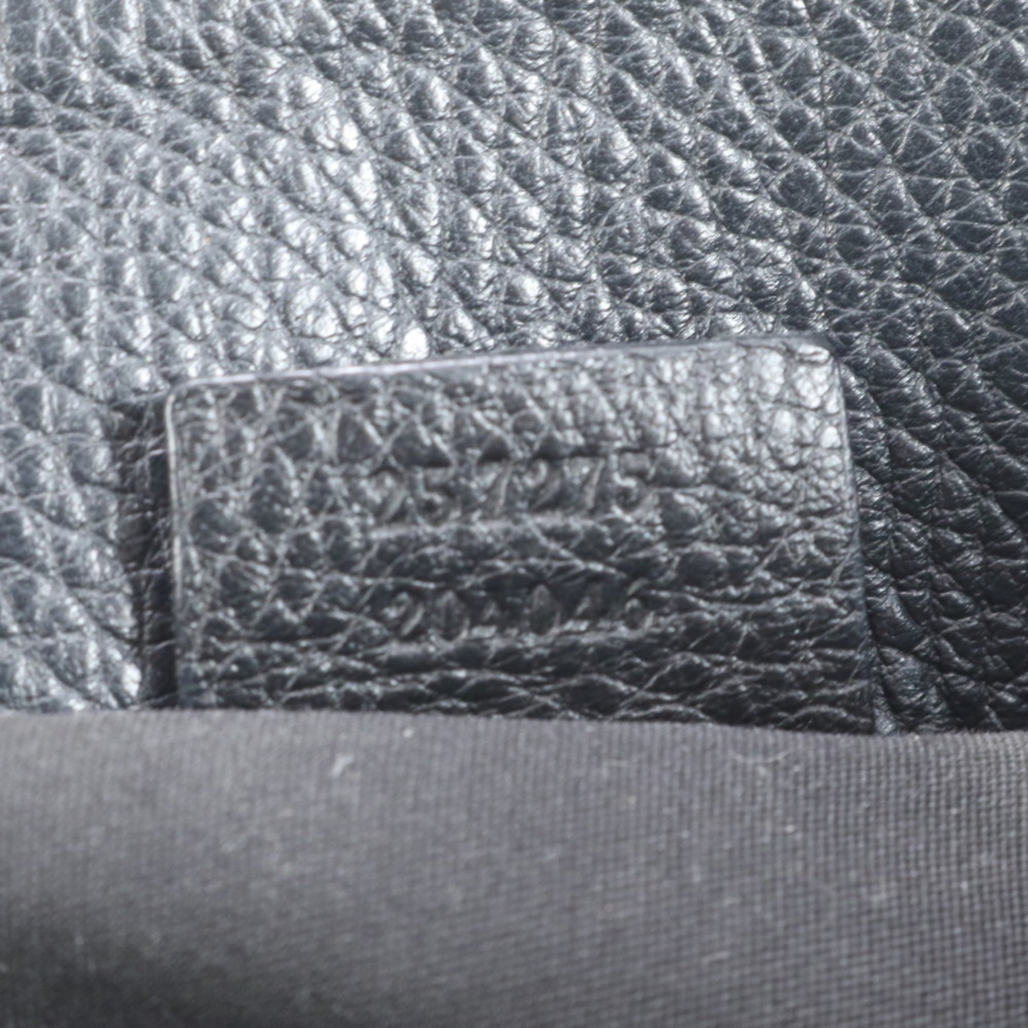 Gucci GG Canvas 257275 Leather Tote Bag Shoulder Handbag Black Women's