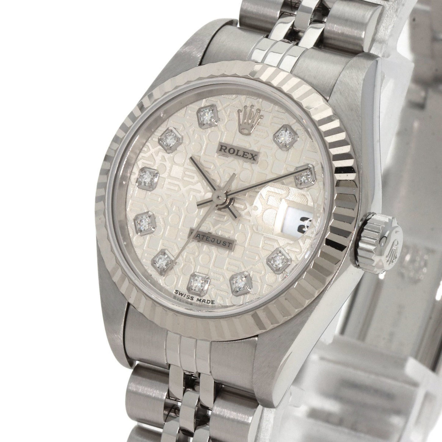 Rolex 79174G Datejust 10P Diamond Watch Stainless Steel SS K18WG Ladies ROLEX