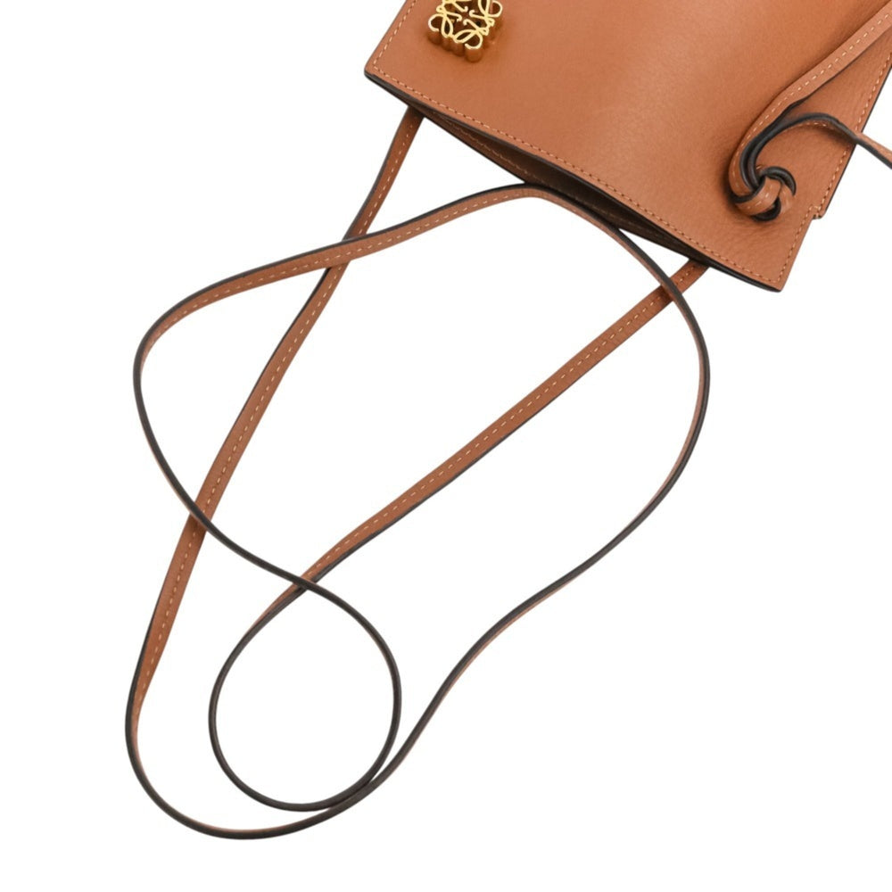 LOEWE Anagram Dice Pocket Leather Shoulder Bag 062304 Brown Women's — Like New