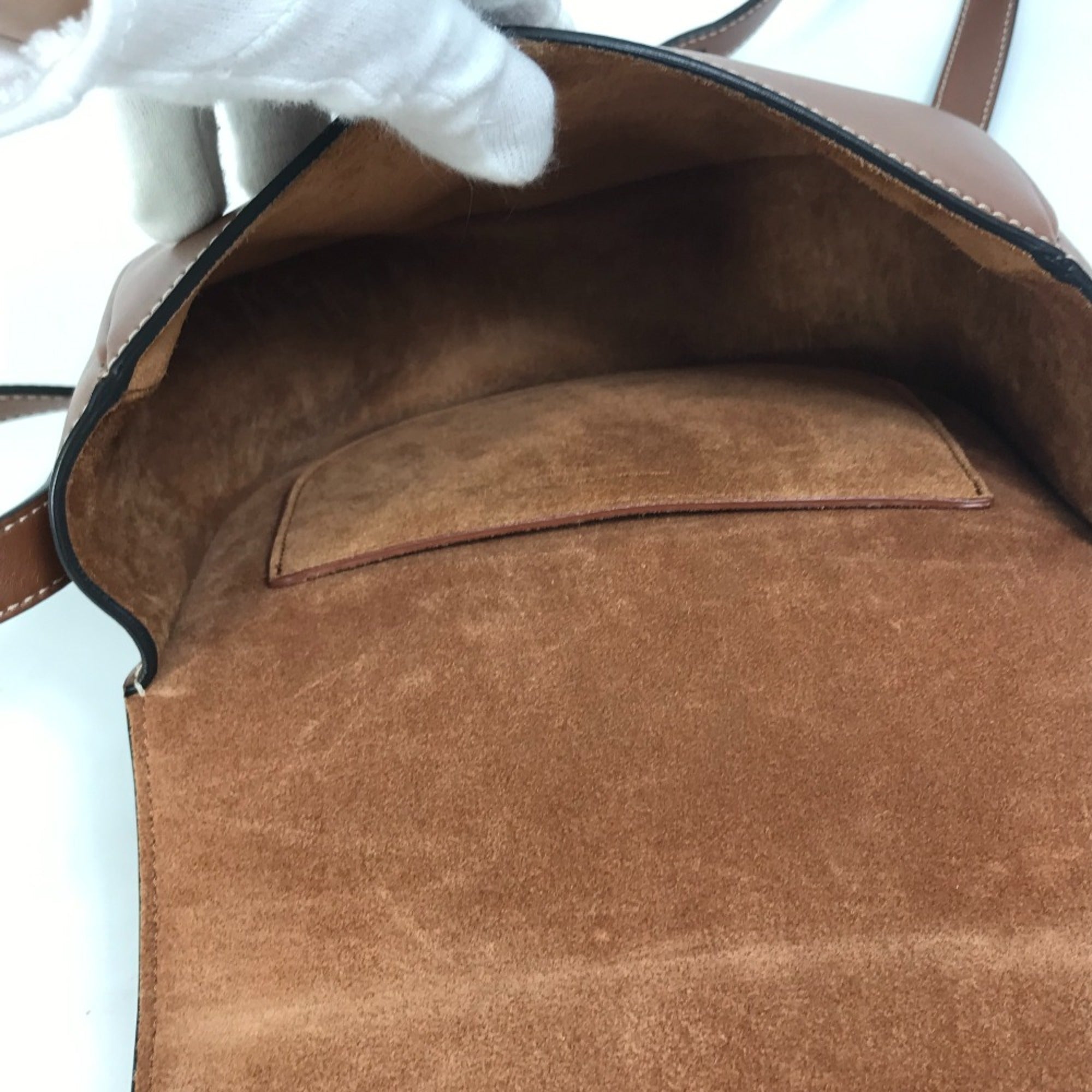 CELINE 198263DU3 Crossbody Pochette Bag Shoulder Bag Tan Brown — Like New