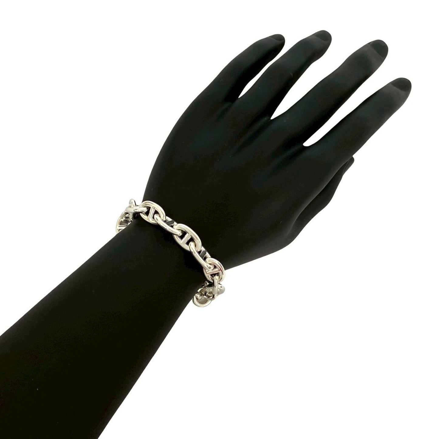 HERMES Chaine d'Ancre MM 13-link Sterling Silver 925 Chain Bracelet Accessory me2-9