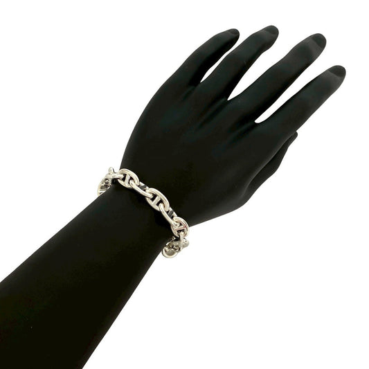 HERMES Chaine d'Ancre MM 13-link Sterling Silver 925 Chain Bracelet Accessory me2-9