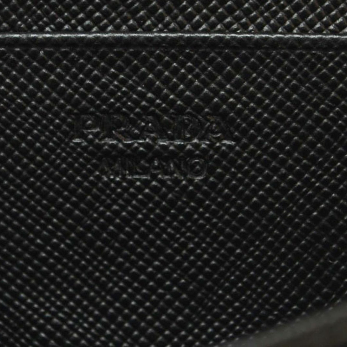 Prada card case, coin business holder, PRADA leather, NERO black