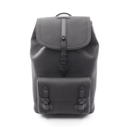 Louis Vuitton Christopher Slim Backpack, Leather, Men's, Black, M58644