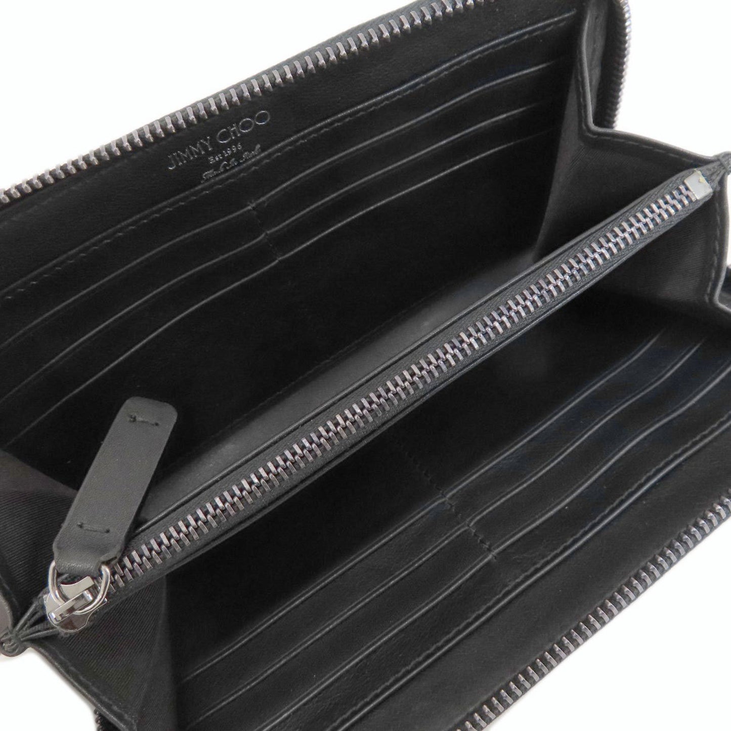 Jimmy Choo Star Studs Long Wallet Leather Women's