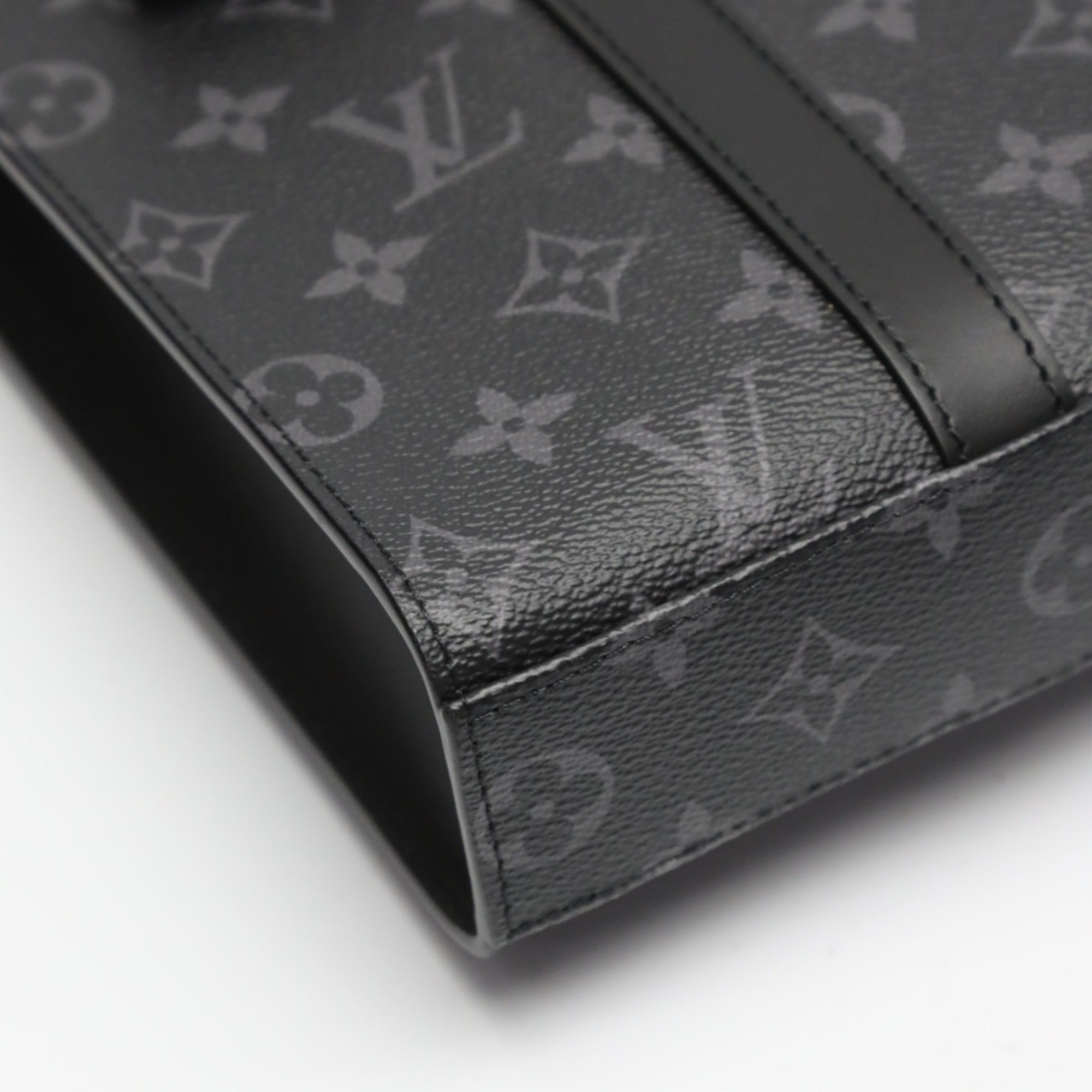 Louis Vuitton LOUIS VUITTON Tote Bag Shoulder Monogram Eclipse Sac Plat Cross Canvas M46456 Black LV — Like New