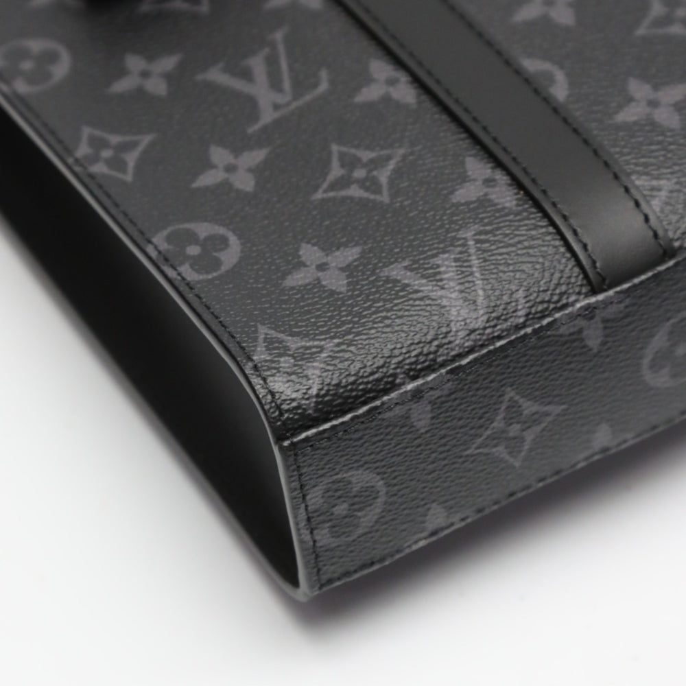 Louis Vuitton LOUIS VUITTON Tote Bag Shoulder Monogram Eclipse Sac Plat Cross Canvas M46456 Black LV — Like New