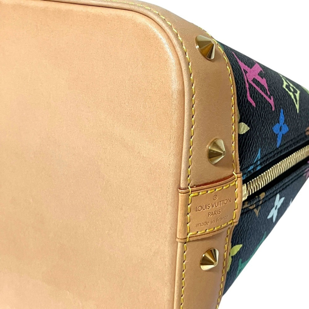 LOUIS VUITTON Alma Monogram Multi Handbag M40444 Black Multicolor Women's — Like New