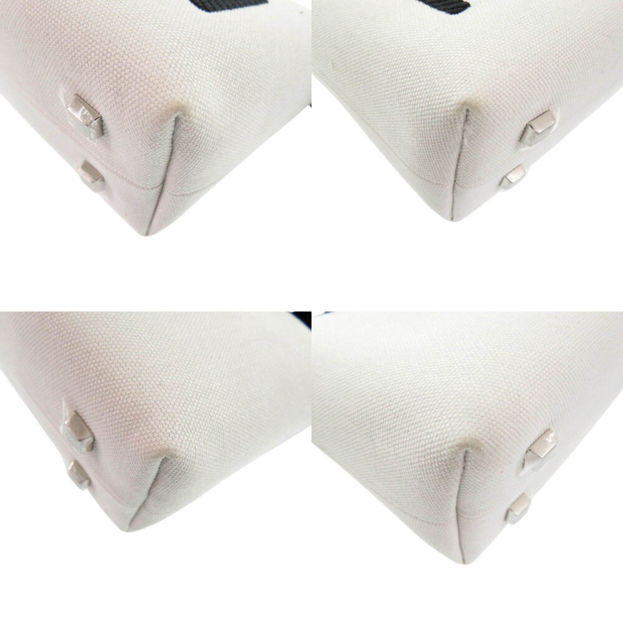 Fendi By The Way Small 8BS067 ANVG Canvas Leather Plexiglass White Handbag 1783FENDI